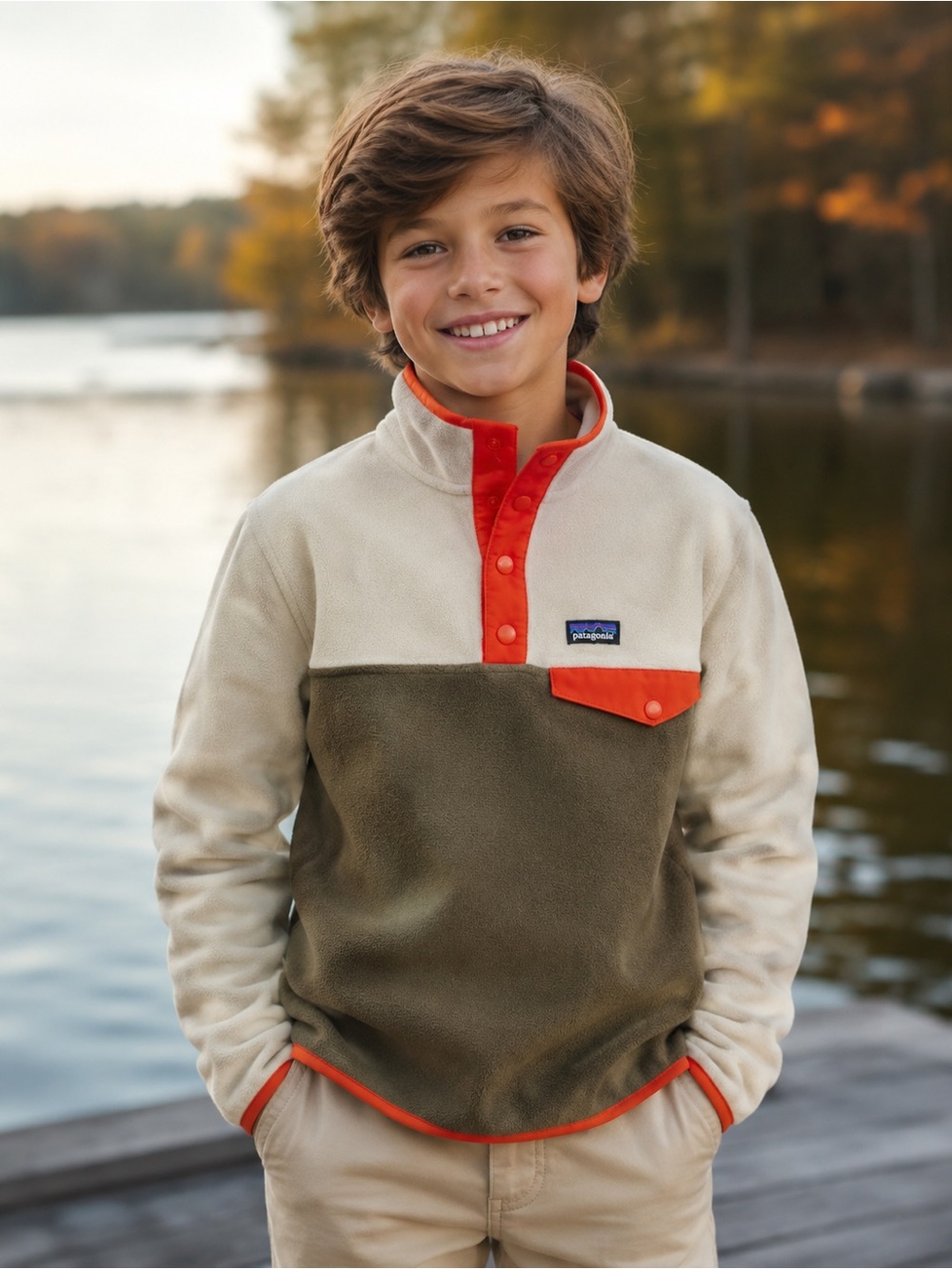 Patagonia Boys Lightweight Synchilla Snap-T Pullover Sweater size XL